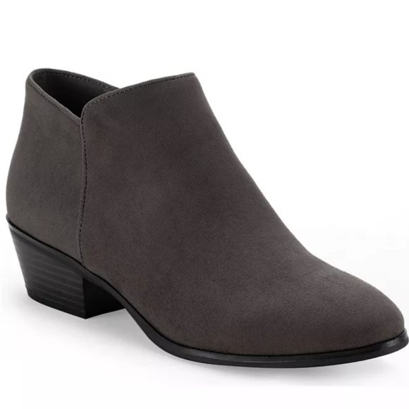 Style & Co Charcoal Wileyy Ankle Booties - 8 Wide - Picture 6 of 6